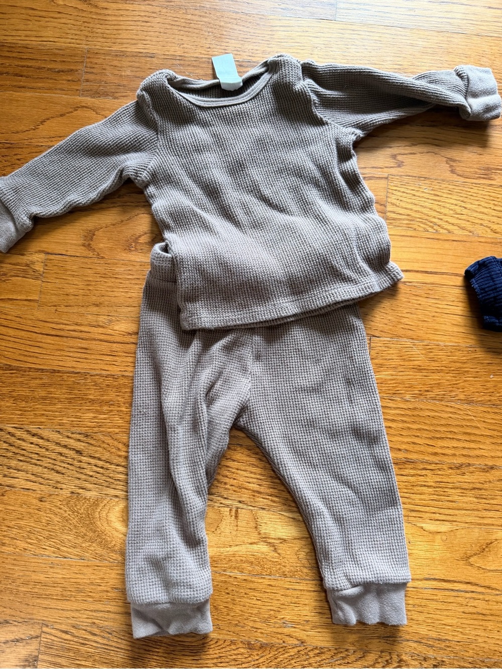 H&M Beige Waffle Knit Kids Matching Set